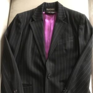 RALPH LAUREN Black Pinstripe Jacket